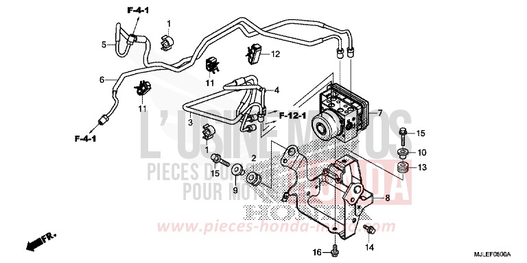 MODULATEUR ABS de NC700S DCT CANDY ARCADIAN RED (R305) 2014